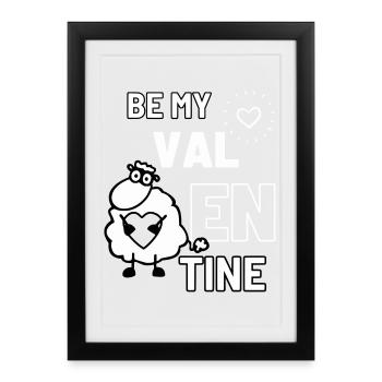 Valentine's Sheep - Framed poster (27 × 37 cm) - black - Front