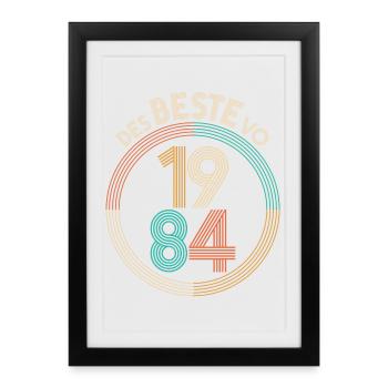 du BEST de 1984 - le BEST de 1984, anniversaire - Affiche encadrée (27 × 37 cm) - noir - Devant