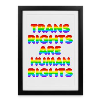 Trans Rights for CSD Christopher Street Day - Framed poster (27 × 37 cm) - black - Front