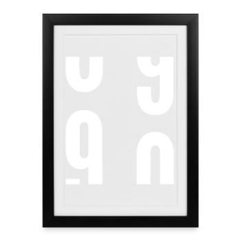 90 ans - Affiche encadrée (27 × 37 cm) - noir - Devant