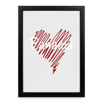 J’aime le Panama, fierté panaméenne - Affiche encadrée (27 × 37 cm) - noir - Devant