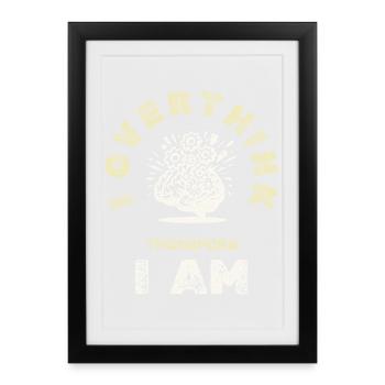 Brain Explosion Humor - Framed poster (27 × 37 cm) - black - Front