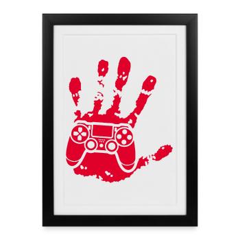 Le gamer qui est en toi (rouge) - Affiche encadrée (27 × 37 cm) - noir - Devant