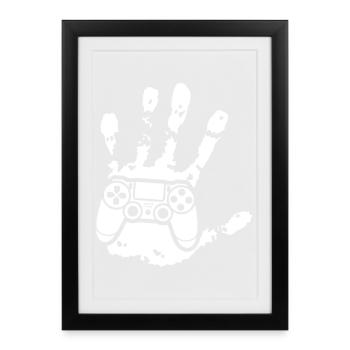 Le gamer qui est en toi (blanc) - Affiche encadrée (27 × 37 cm) - noir - Devant