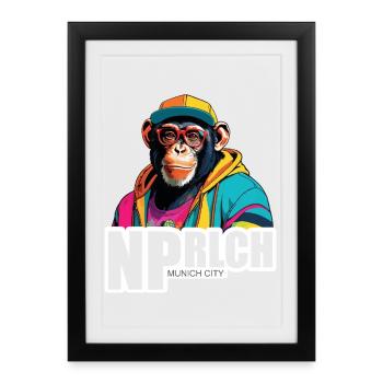 München Neuperlach - ganz gechilled anders! - Gerahmtes Poster (27 × 37 cm) - Schwarz - Vorne