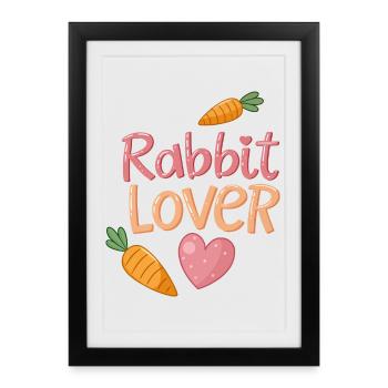 Lapins amour - Affiche encadrée (27 × 37 cm) - noir - Devant