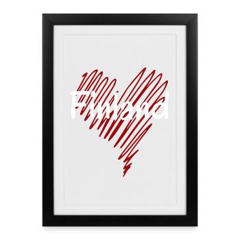 I love Finland, Finnish pride - Framed poster (27 × 37 cm) - black - Front