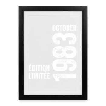 Legends October 1983 Vintage October 1983 Retro - Framed poster (27 × 37 cm) - black - Front