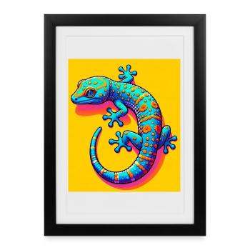 Gecko - Framed poster (27 × 37 cm) - black - Front
