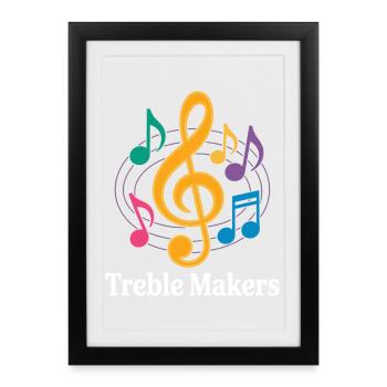 Treble Makers Funny Music Teacher - Framed poster (27 × 37 cm) - black - Front