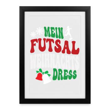 Christmas Futsal Player Futsal Player - Framed poster (27 × 37 cm) - black - Front