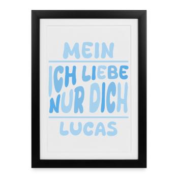 Lucas en tant qu’homme - Affiche encadrée (27 × 37 cm) - noir - Devant