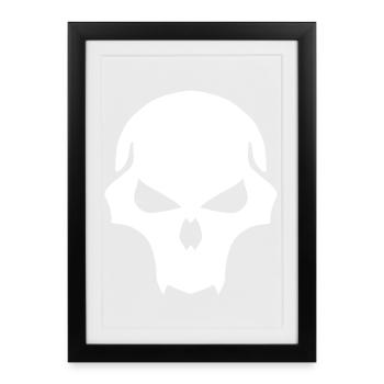 Shadowskull Silhouette - Framed poster (27 × 37 cm) - black - Front