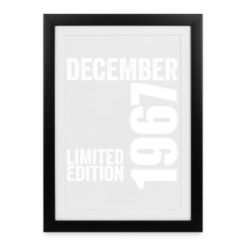Cadeau Anniversaire Rétro - Décembre 1967 - Affiche encadrée (27 × 37 cm) - noir - Devant