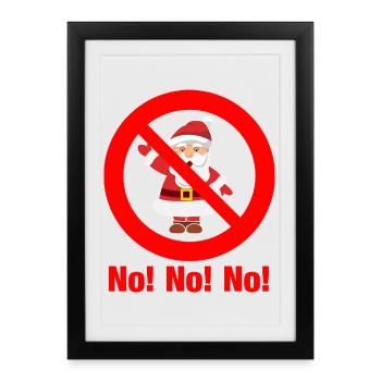 Les grogneurs de Noël anti-Noël - Affiche encadrée (27 × 37 cm) - noir - Devant