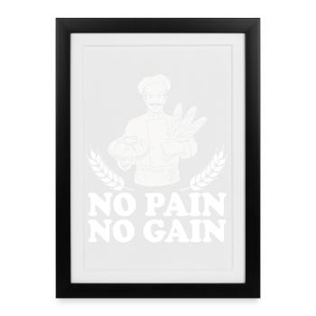 Bread Bakery Humor Baker - Framed poster (27 × 37 cm) - black - Front