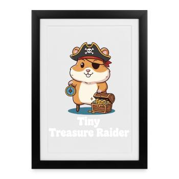 Little Pirate Hamster - Framed poster (27 × 37 cm) - black - Front