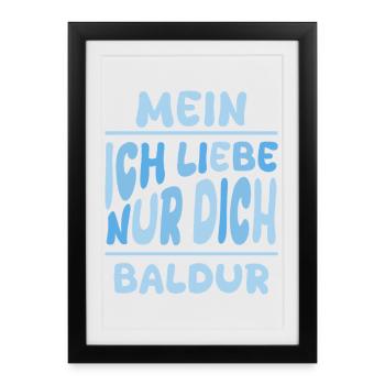 Man Baldur - Affiche encadrée (27 × 37 cm) - noir - Devant