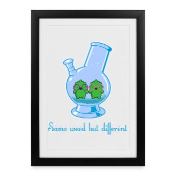 Same weed but different - Framed poster (27 × 37 cm) - black - Front