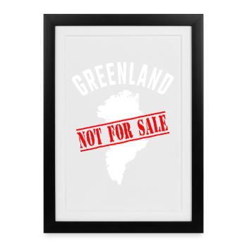 Greenland Not for Sale - Framed poster (27 × 37 cm) - black - Front