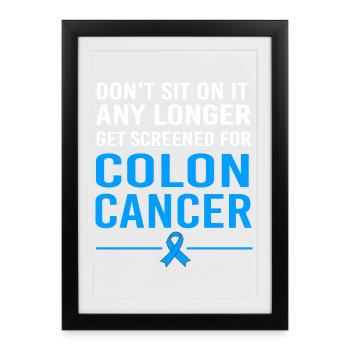 Côlon, cancer, gros intestin - Affiche encadrée (27 × 37 cm) - noir - Devant