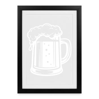 Beer Mug Symbol Beer - Framed poster (27 × 37 cm) - black - Front