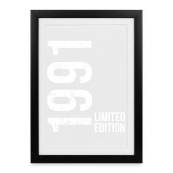 1991 Birthday Decoration 35s 35th Birthday - Framed poster (27 × 37 cm) - black - Front