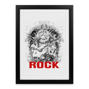 NEVER TOO OLD TO ROCK - Framed poster (27 × 37 cm) - black - Front