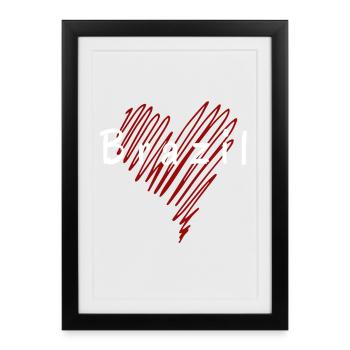 J’aime le Brésil, c’est le Brésil - Affiche encadrée (27 × 37 cm) - noir - Devant