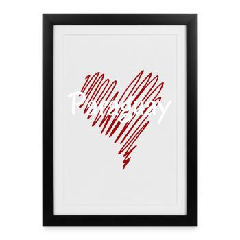 I love Paraguay, heart Paraguay - Framed poster (27 × 37 cm) - black - Front