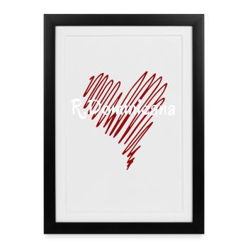 J’aime la République dominicaine, la fierté dominicaine - Affiche encadrée (27 × 37 cm) - noir - Devant