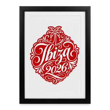 Ibiza 2026 - Affiche encadrée (27 × 37 cm) - noir - Devant