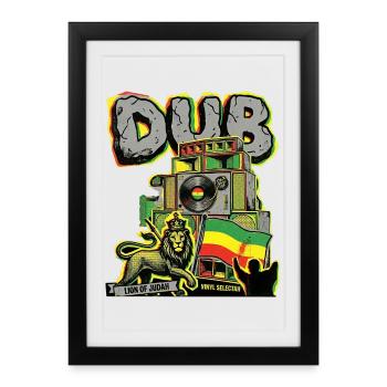 Dub Reggae Stone - Affiche encadrée (27 × 37 cm) - noir - Devant