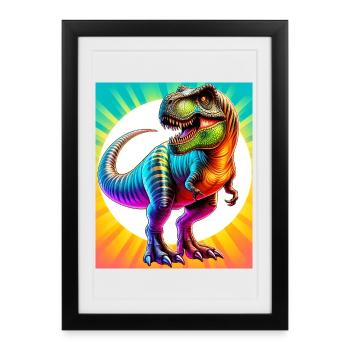 dinosaur - Framed poster (27 × 37 cm) - black - Front