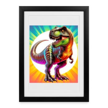 dinosaur - Framed poster (27 × 37 cm) - black - Front