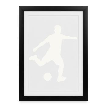 Foosball silhouette in motion - Framed poster (27 × 37 cm) - black - Front