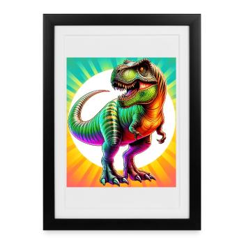 dinosaur - Framed poster (27 × 37 cm) - black - Front