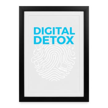 Digital Detox - Framed poster (27 × 37 cm) - black - Front