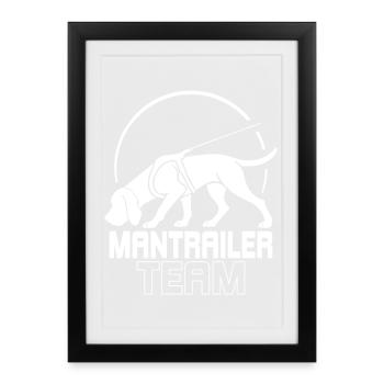 Bloodhound Mantrailer Team Dog Sport Wilsigns - Framed poster (27 × 37 cm) - black - Front
