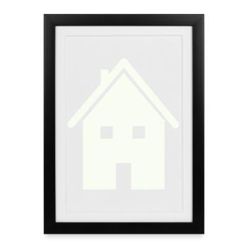 Minimal House Silhouette - Framed poster (27 × 37 cm) - black - Front