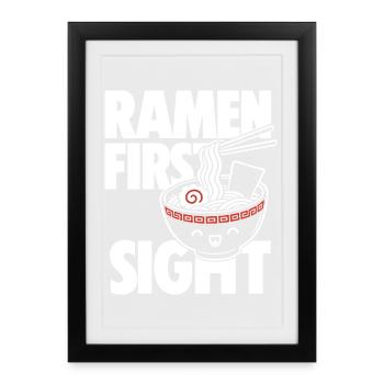 Ramen First Kawaii Noodle Lover Design - Framed poster (27 × 37 cm) - black - Front