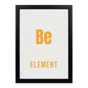 Beer Essential Element - Periodic Table - Framed poster (27 × 37 cm) - black - Front