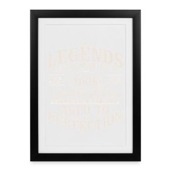 2008 Vintage Born Legends Vintage Birthday - Framed poster (27 × 37 cm) - black - Front