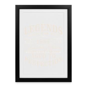 1986 Vintage Born Legends Vintage Birthday - Framed poster (27 × 37 cm) - black - Front
