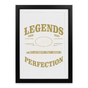 1996 Vintage Born Legends Vintage Birthday - Framed poster (27 × 37 cm) - black - Front