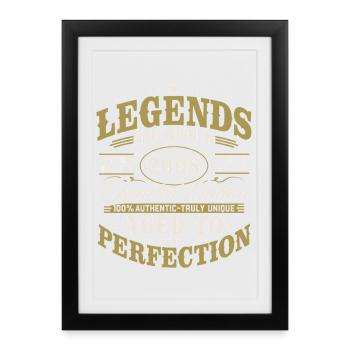 2008 Jahrgang Vintage Geburtstag Geschenk Retro - Gerahmtes Poster (27 × 37 cm) - Schwarz - Vorne