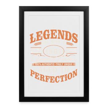 Cadeau d’anniversaire vintage vintage rétro 1967 - Affiche encadrée (27 × 37 cm) - noir - Devant