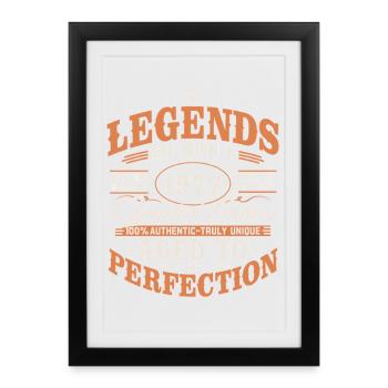 1977 Vintage Born Legends Vintage Birthday - Framed poster (27 × 37 cm) - black - Front