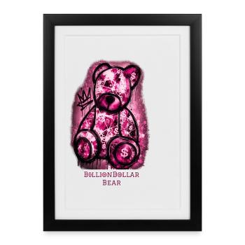 BillionDollar Bear Graffiti - Framed poster (27 × 37 cm) - black - Front