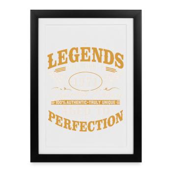 1971 Vintage Born Birthday Vintage Gift - Framed poster (27 × 37 cm) - black - Front